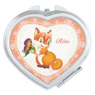 fox and butterfly vanity mirror
