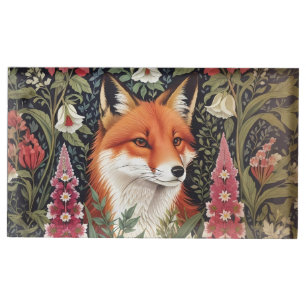 Fox and Foxglove Flowers William Morris Inspired Place Card Holder