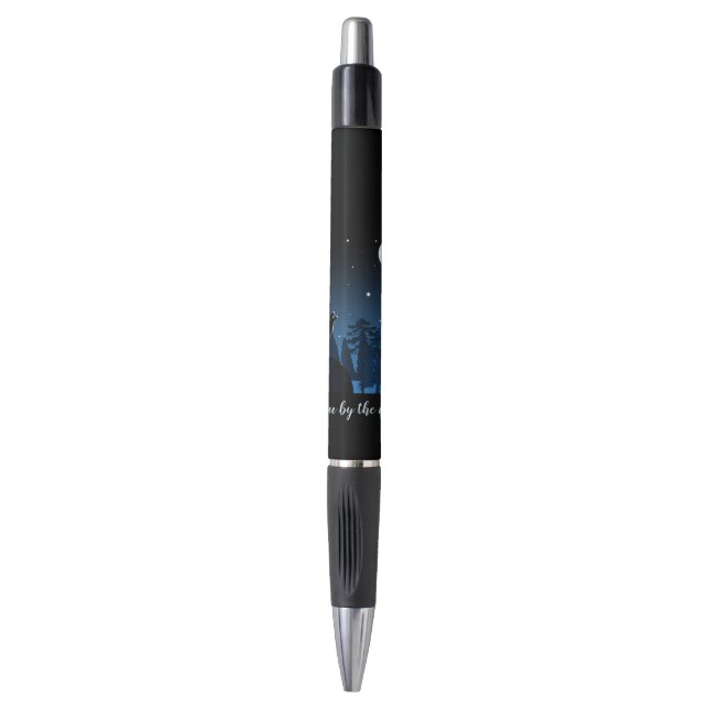 Fox And Full Moon At Midnight Pen (Front Vertical)