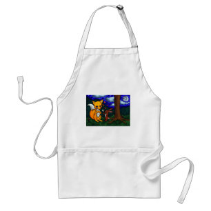 fox and hare love story adult apron