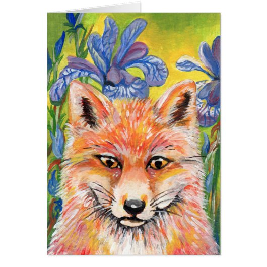 Fox and Irises Cards (Front)