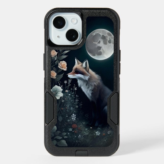 Fox and Moon iPhone 15 Case (Back)