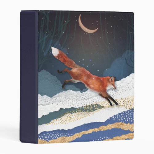 Fox And Moon Magical Fairytale Landscape Painting Mini Binder
