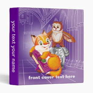 fox and owl 3 ring binder