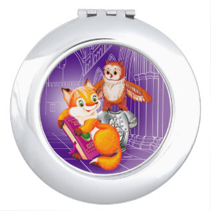 fox and owl compact mirror