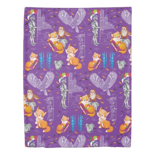 fox and owl duvet cover