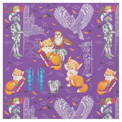 fox and owl fabric