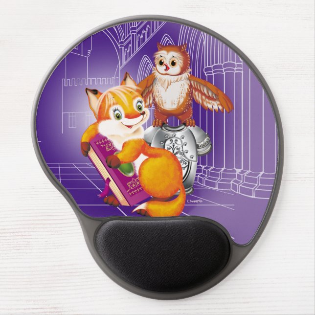 fox and owl gel mouse pad (Front)