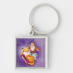 fox and owl keychain