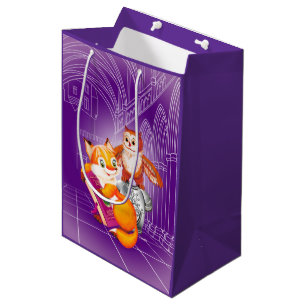 fox and owl medium gift bag