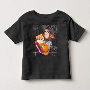fox and owl toddler t-shirt