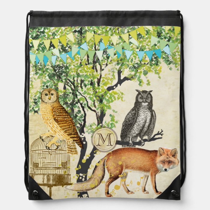 Fox and Owl Woodland Bunting Backpack