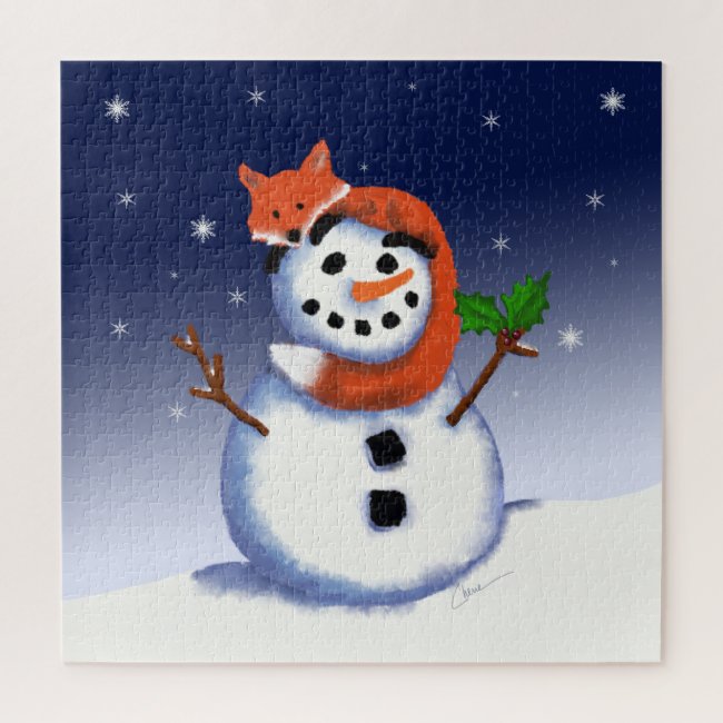 Fox and Snowman Christmas