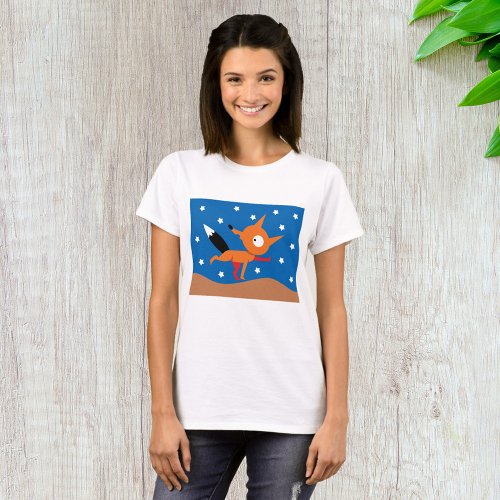 Fox And Stars Womens T_Shirt