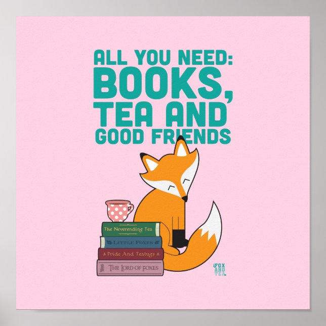 Fox And Tea Books&Friends Poster (Front)