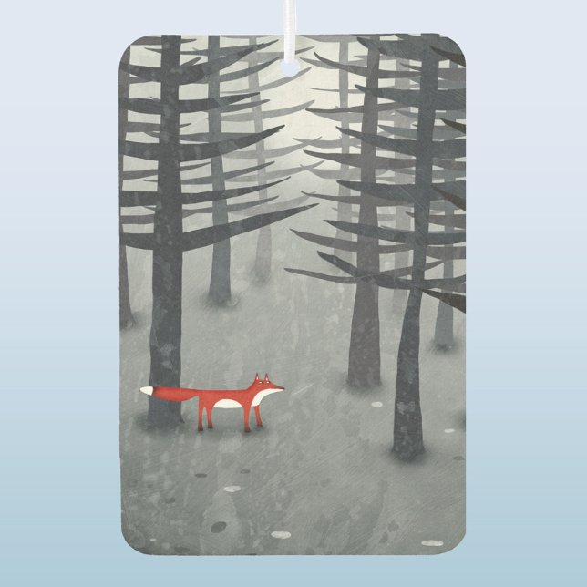 Fox and the Forest Air Freshener (Fox and forest art car or vehicle air freshener)