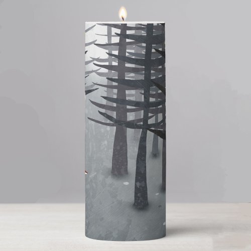 Fox and the Forest Pillar Candle