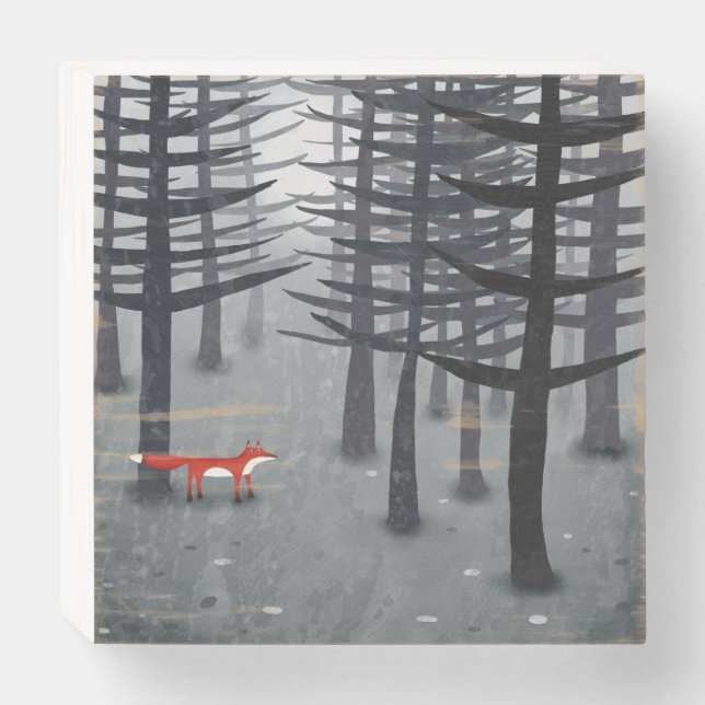 Fox and the Forest Wooden Box Sign (Front Horizontal)