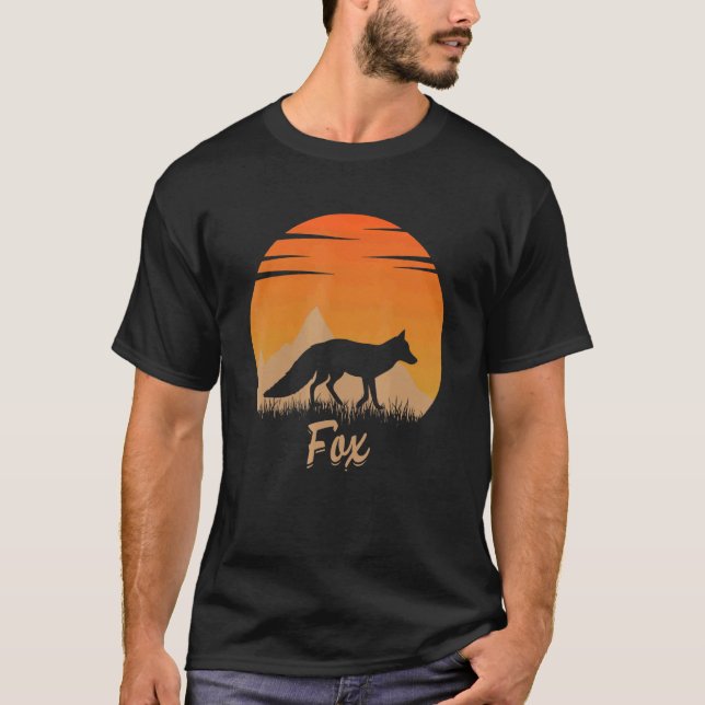 Fox Animal Hot In The Mounta In Nature T-Shirt (Front)