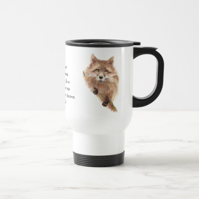 Fox, Animal Totem, Spirit Guide, Symbol Travel Mug (Right)