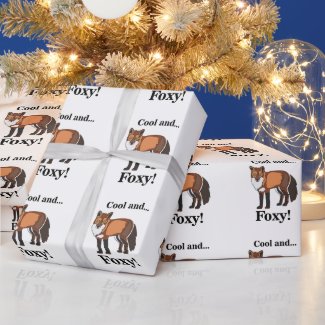 Fox Animal Wildlife Foxy Birthday Wrapping Paper