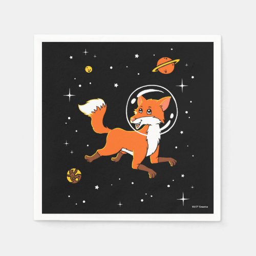 Fox Animals In Space Napkins