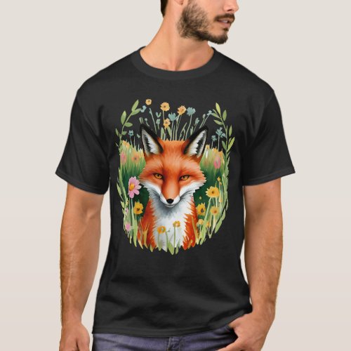 fox art 2Cute Graphic Design Illustration fox 21 T_Shirt
