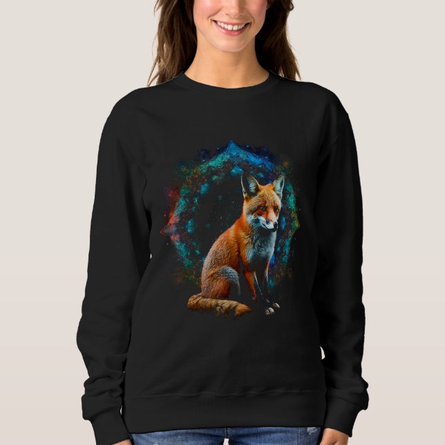 Fox - Art Animal Fox Sweatshirt (Front)