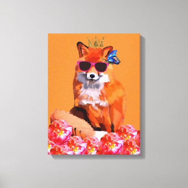 Fox Art Canvas Print (Front)