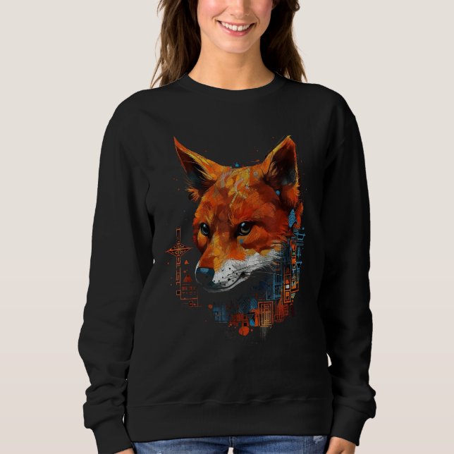 Fox Artwork  Animal  Animal Fox 17 Sweatshirt (Front)