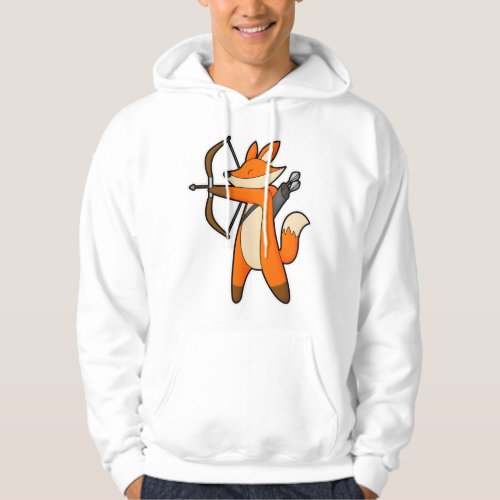 Fox as Archer with Arrow  Bow Hoodie