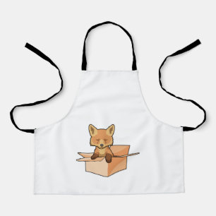 Fox as Baby in Box Apron