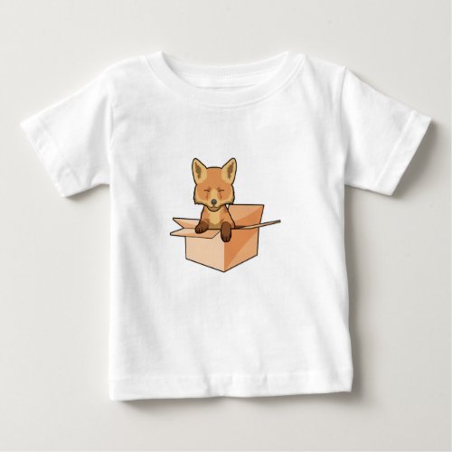 Fox as Baby in Box Baby T_Shirt