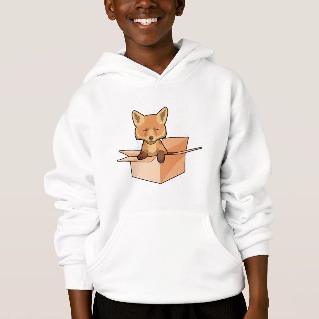 Fox as Baby in Box Hoodie (Front)
