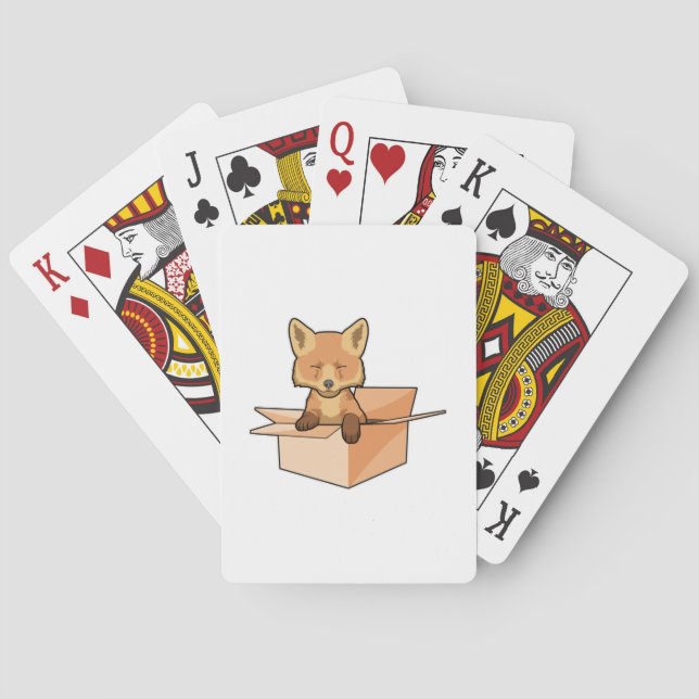 Fox as Baby in Box Poker Cards (Back)
