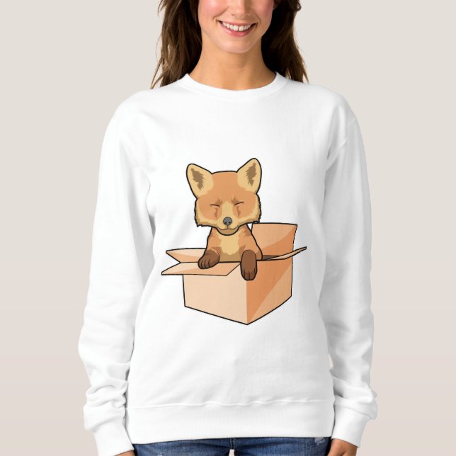 Fox as Baby in Box Sweatshirt (Front)