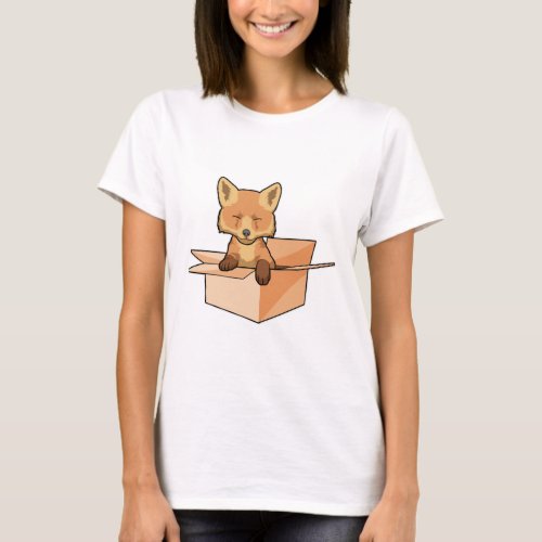 Fox as Baby in Box T_Shirt
