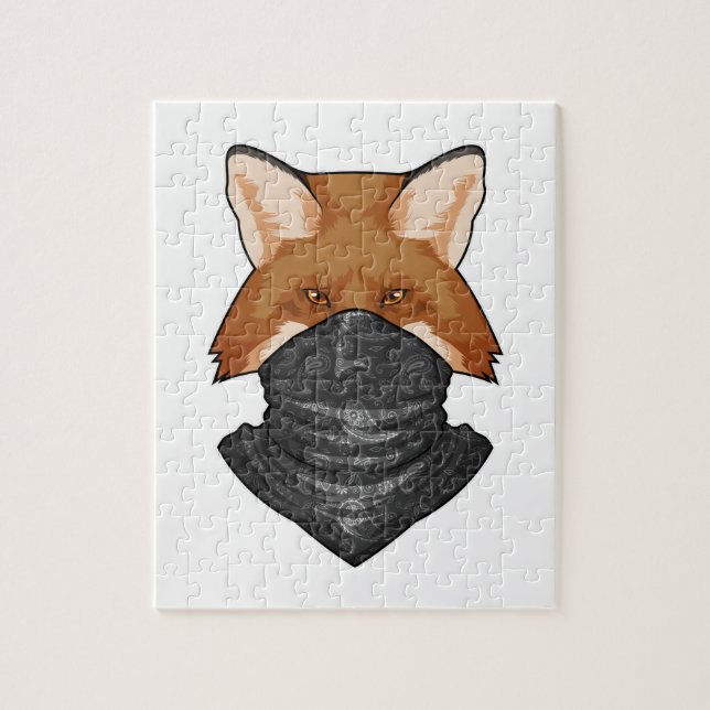 Fox as Bandit with Kerchief Jigsaw Puzzle (Vertical)
