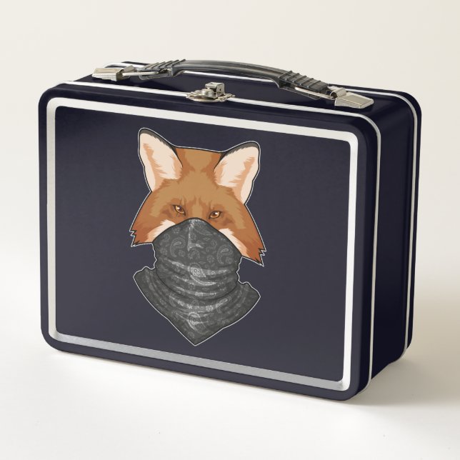 Fox as Bandit with Kerchief Metal Lunch Box (Front)