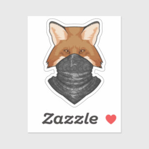 Fox as Bandit with Kerchief Sticker
