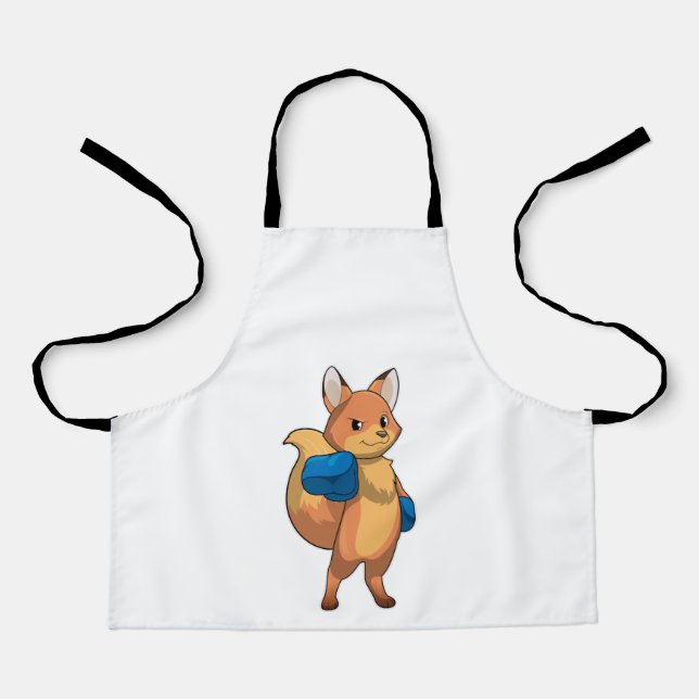Fox as Boxer with Boxing gloves Apron (Front)