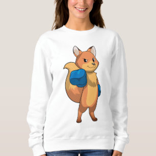 Fox as Boxer with Boxing gloves Sweatshirt