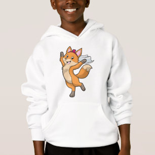 Fox as Bride with Veil & Heart Hoodie
