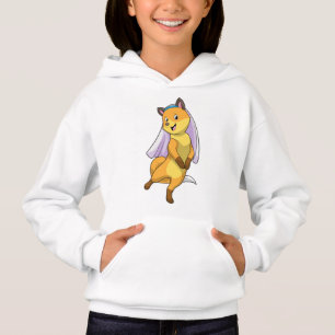 Fox as Bride with Veil Hoodie