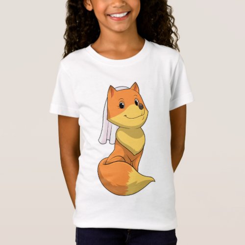 Fox as Bride with Veil T_Shirt