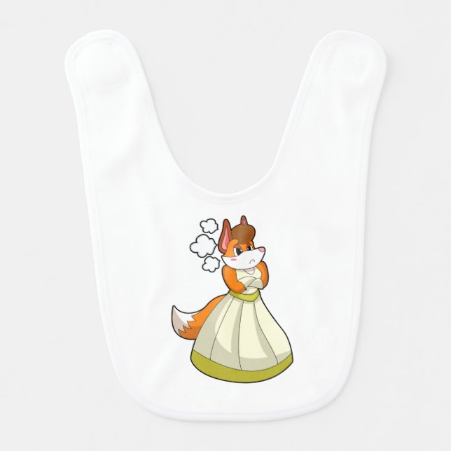 Fox as Bride with Wedding dress.PNG Baby Bib (Front)