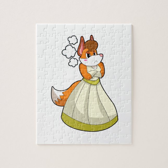 Fox as Bride with Wedding dress.PNG Jigsaw Puzzle (Vertical)