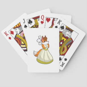 Fox as Bride with Wedding dress.PNG Poker Cards