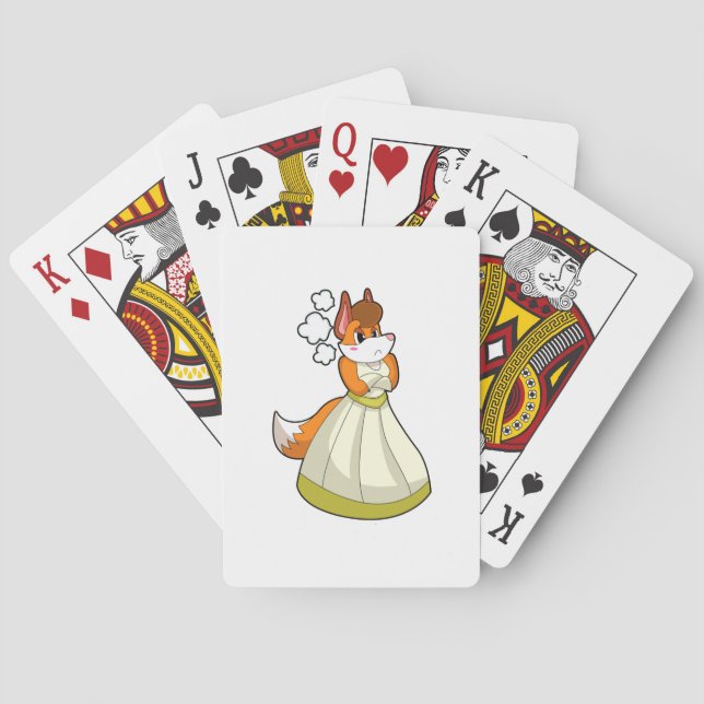 Fox as Bride with Wedding dress.PNG Poker Cards (Back)