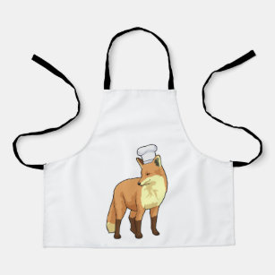 Fox as Cook with Chef hat Apron
